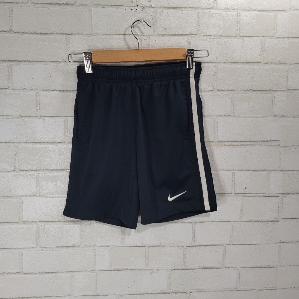 NIKE navy and white athletic shorts